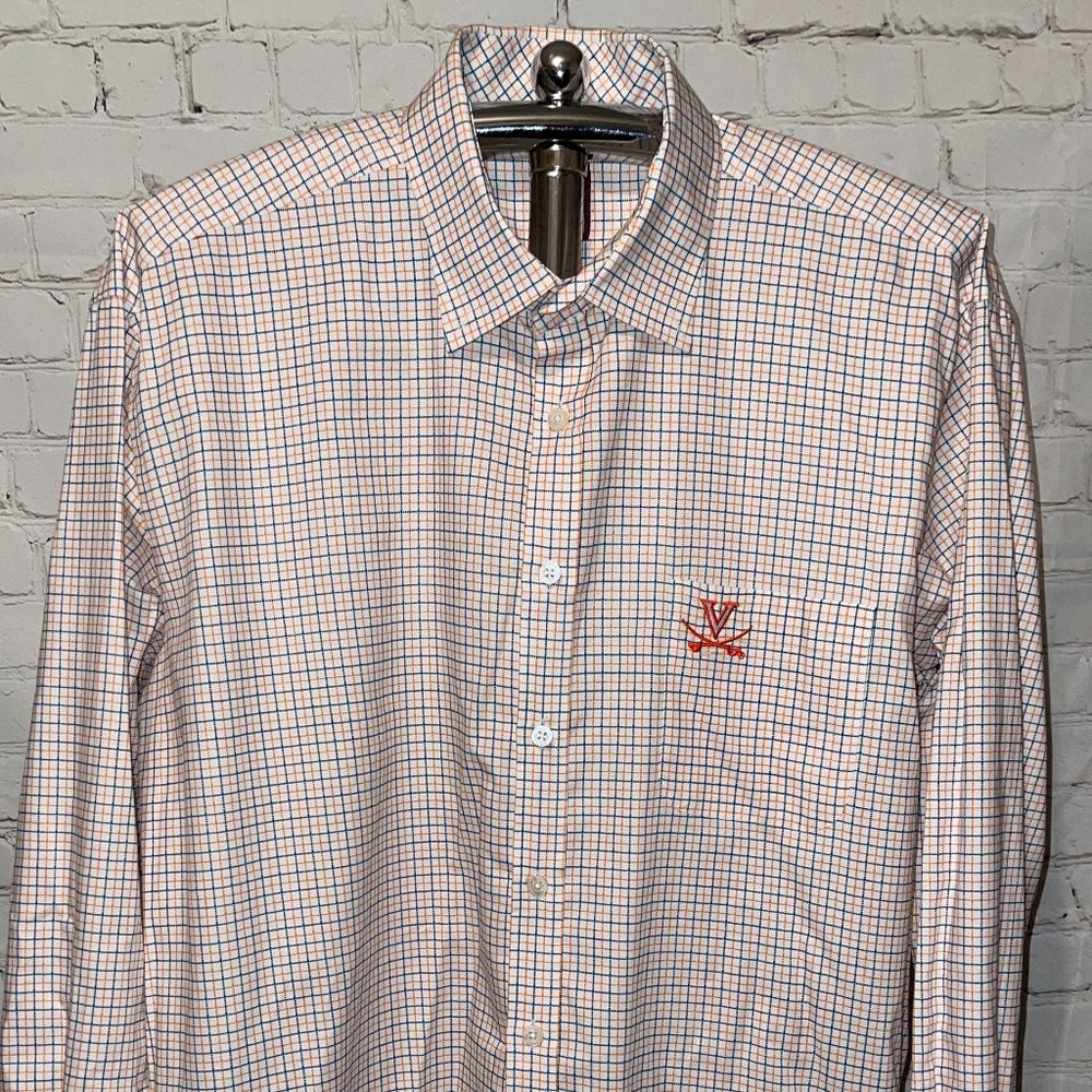 VIRGINIA CAVALIERS MEN'S LONG SLEEVE BUTTON UP DRESS SHIRT SIZE XL 43-44
